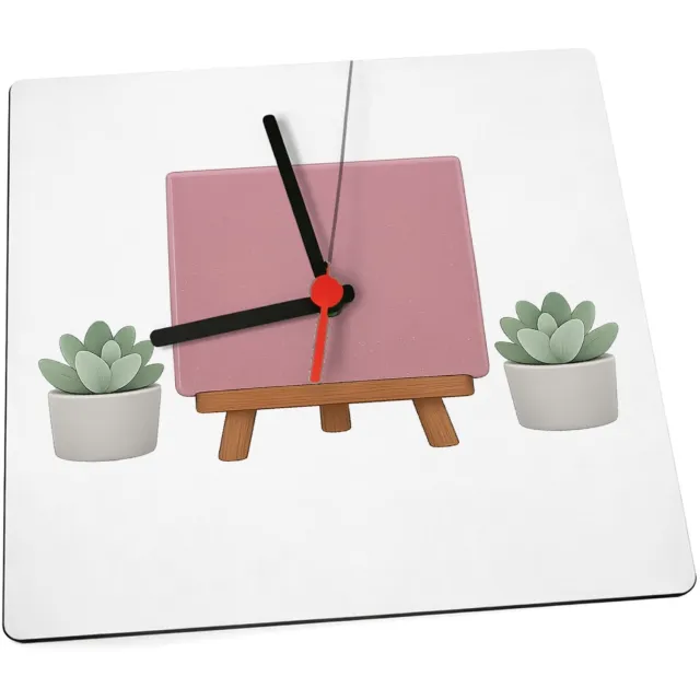 Mr Cadeautjes Klok 19 x 19 - design Een compacte affirmatie op een kleine posterachtige tegel me | cadeau Wit