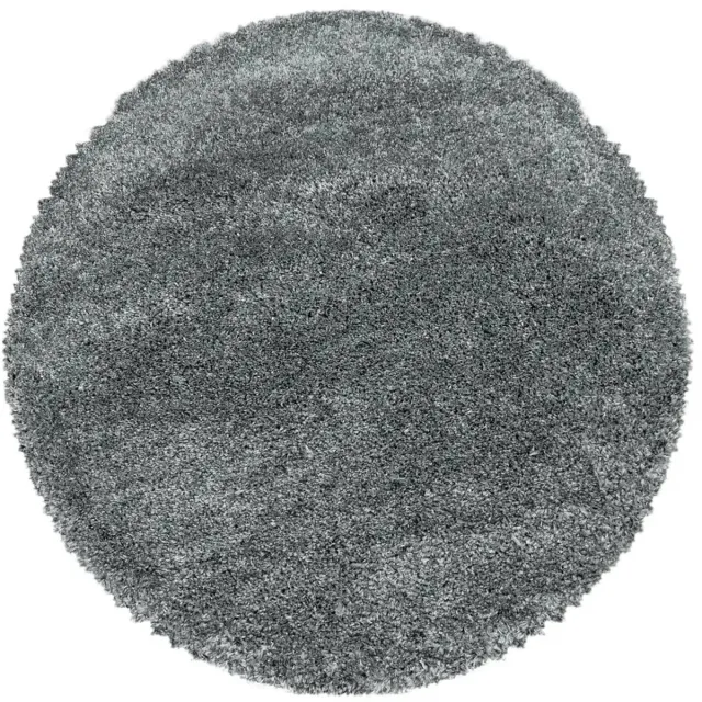 Dutch XXL Rond Hoogpolig Vloerkleed | Tapijt | Shaggy | Fluffy | Uni | Lichtgrijs | 160x160 cm