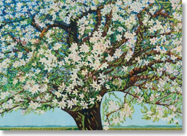 Lanzfeld (museumwebshop.com) Poster, 50 x 70, Beemster, bloeiende boom, Toorop blauw