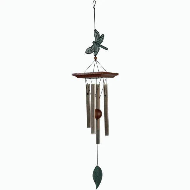 Nature's Melody Windgong Libelle windorgel 62CM Gestemde klankbuizen Aluminium Brons