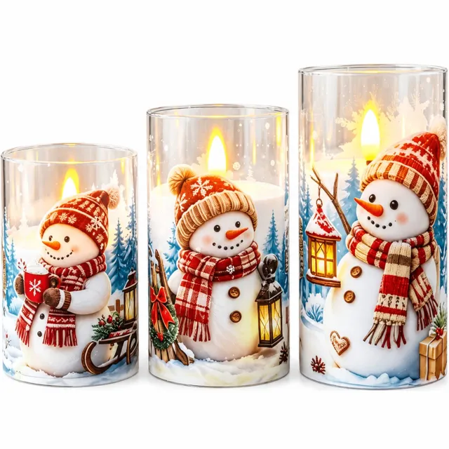 SWGOTA Led kaarsen set van drie witte kerstkaarsen in kaarsvorm 7 komma 5 batterijgevoed zonder meegeleverde batterijen