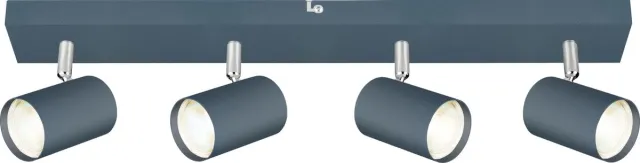 Trango 4-flg. 1018A plafondlamp incl. 4x 3-traps dimbaar 4,8 Watt GU10 3000K warm witte LED lamp antraciet look *SIA* Gangverlichting, keukenlamp, plafondlamp Spots verstelbaar en draaibaar