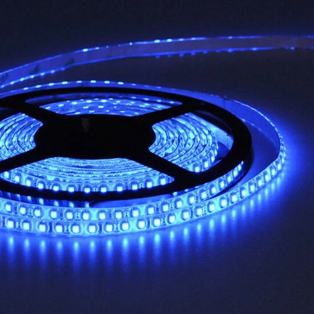 LED Outlet LED Strip 3528 120 leds/mtr IP20 Blue 9.6W 12V PCB 8mm Blauw