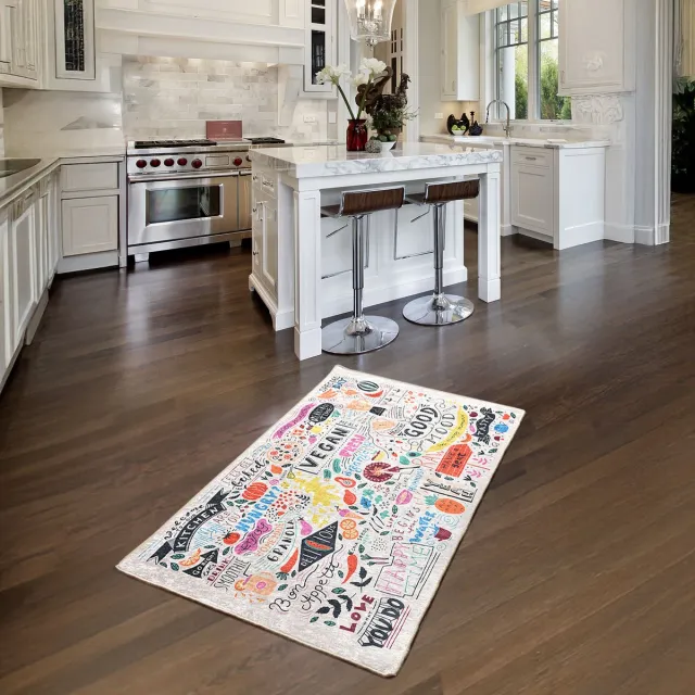 Bosdela keukentapijt, veganistisch, 80x120 cm Wasbare keukenkleden - Vloerkleden - Keukentapijten - Keukenmatten - Keukenlopers kleurrijk