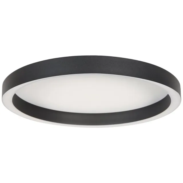 Steinhauer Zwarte plafondlamp Ringlux 4135ZW Ø40CM 3600 Lumen, kunststof en metaal, Steinhauer, modern binnenverlichting