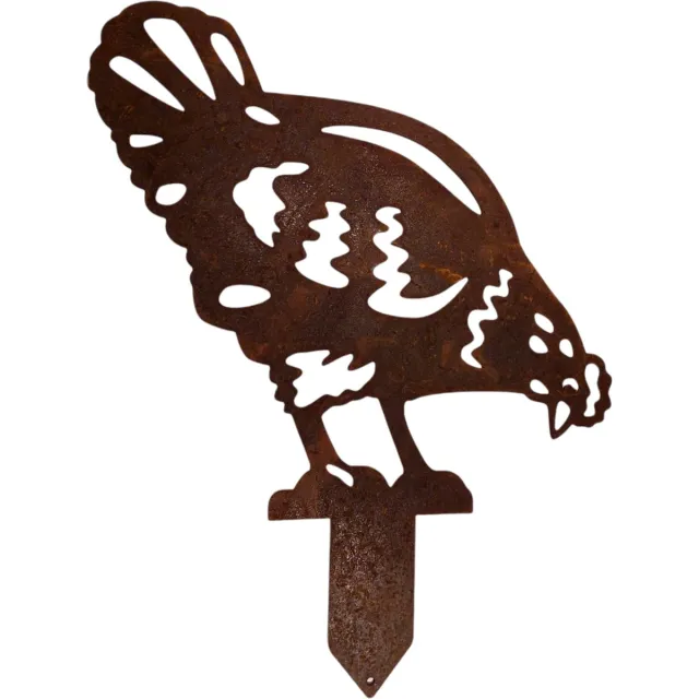 rusty friends Metalendier - Tuinbeeld - Kip - Cortenstaal - NL Fabrikaat Kip 2