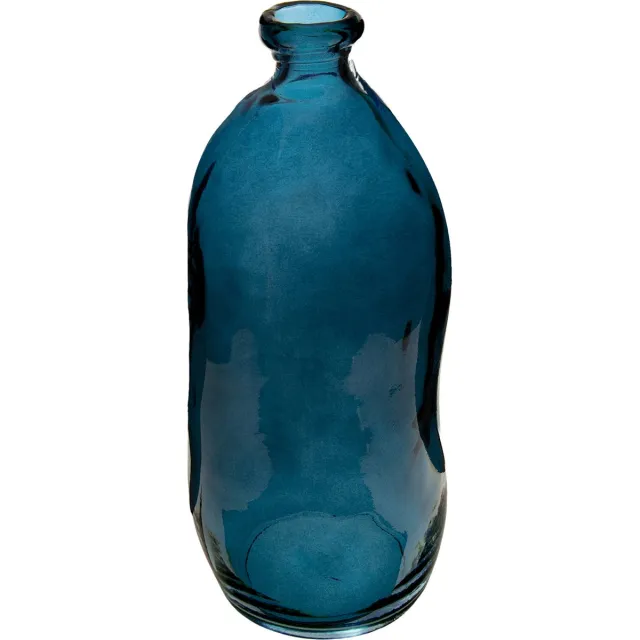 Atmosphera Créateur d'intérieur® Atmosphera bloemenvaas Pisa - Organische fles vorm - blauw transparant - glas - 36 x 15 cm