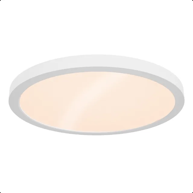 Goliving Plafondlamp – Plafonniere – Led – Extra Dun – Warm Wit Licht – Slaapkamer – Badkamer – Woonkamer – Ø 23cm – Wit