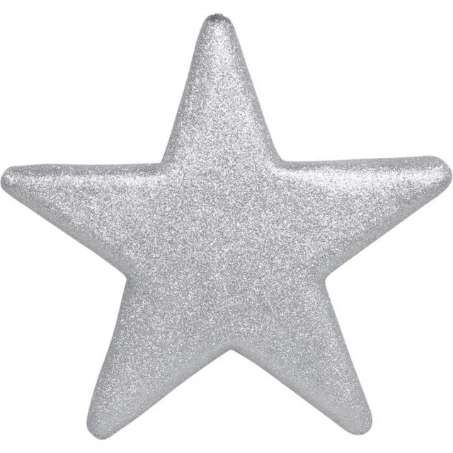 Othmar Decorations Decoratie ster - zilver - 40 cm - kunststof foam - hangdecoratie kerst