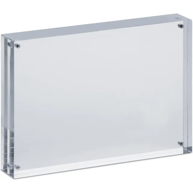 Maul fotolijst acryl 15x11.5x2.4cm magnetisch verbonden op de hoeken transparant|zilver