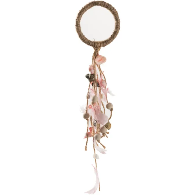 J-Line droomvanger - schelp/veren - perzik - small Roze