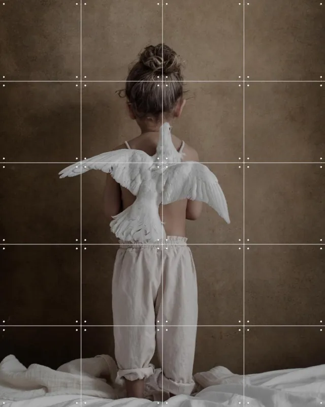 IXXI Peace, STUDIO HANNAH LEMHOLT - 80 x 100 cm - Grote wanddecoratie en posters - Fotografie, Slaapkamer, Winter, Natuur, Fantasie, Vogels Donkere tinten / Wit / Bruin