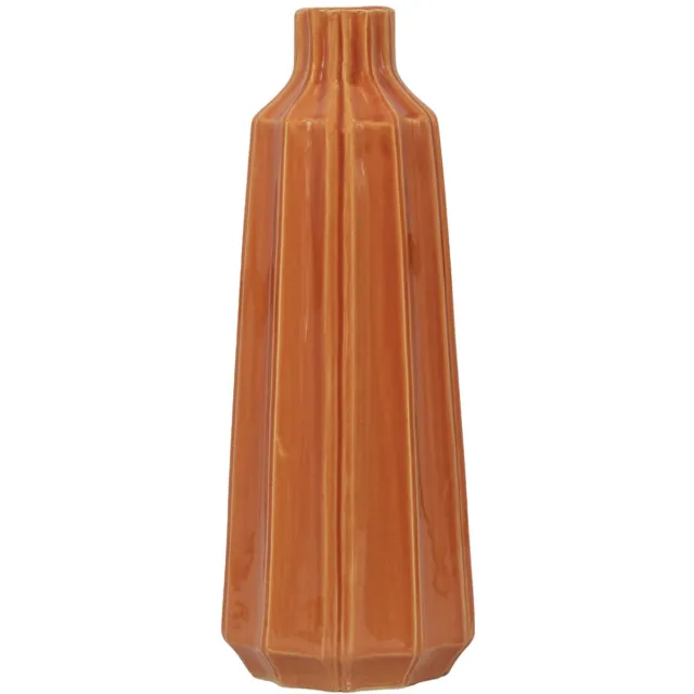 homebound by ky Aardewerk vaas stripes tangerine Oranje