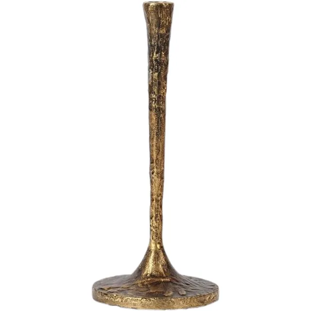 Rasteli Kaarsenhouder - metaal - goud - D15 x H35 cm