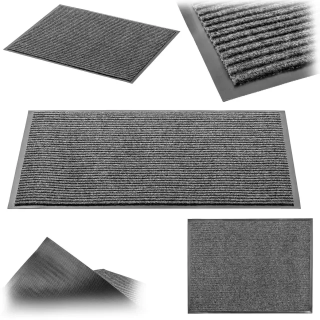 KADAX Antislip vuilvangmat, deurmat voor binnen en buiten, deurmat voor huisdeuren en entrees (grijs, 60x80 cm)