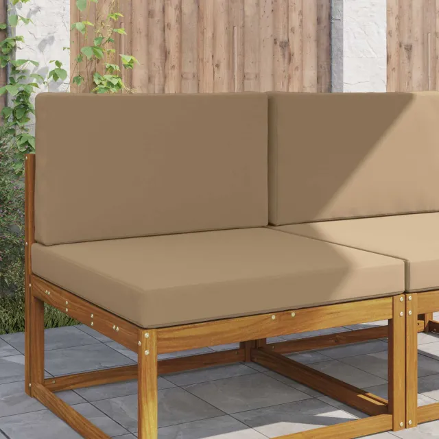 vidaXL Buiten bankkussen Stof Taupe 80 x 80 cm