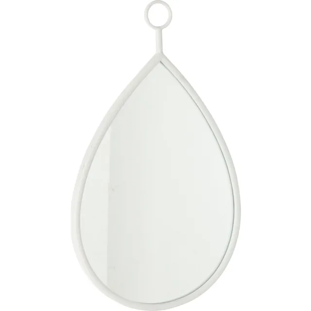 J-Line spiegel Drop - glas - wit - medium - 37 x 61.5 cm