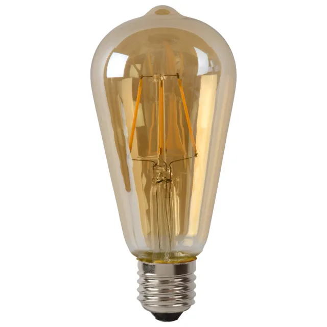 Lucide ST64 - Filament lamp - Ø 6,4 cm - LED Dimb. - E27 - 1x5W 2700K - Amber