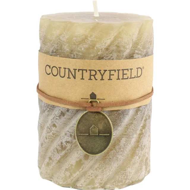 Countryfield Kaars spiraal rond Tonnie M beige