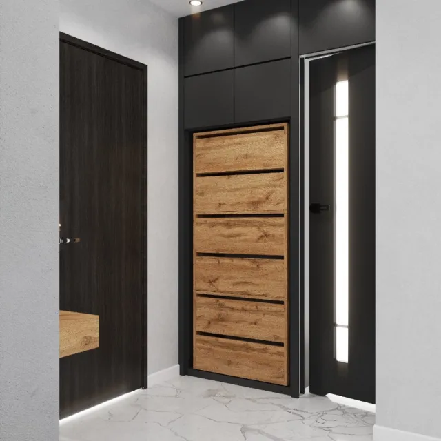 StivMeble HIT Wotan Eiken - Modulaire Schoenenkast - 3 Delig - Kantelscharnieren - 6 Lades