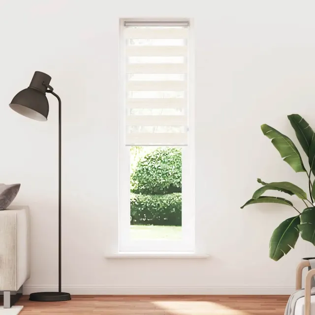 vidaXL Zebra rolgordijn 55x200 cm stofbreedte 50,9 cm marmerbeige