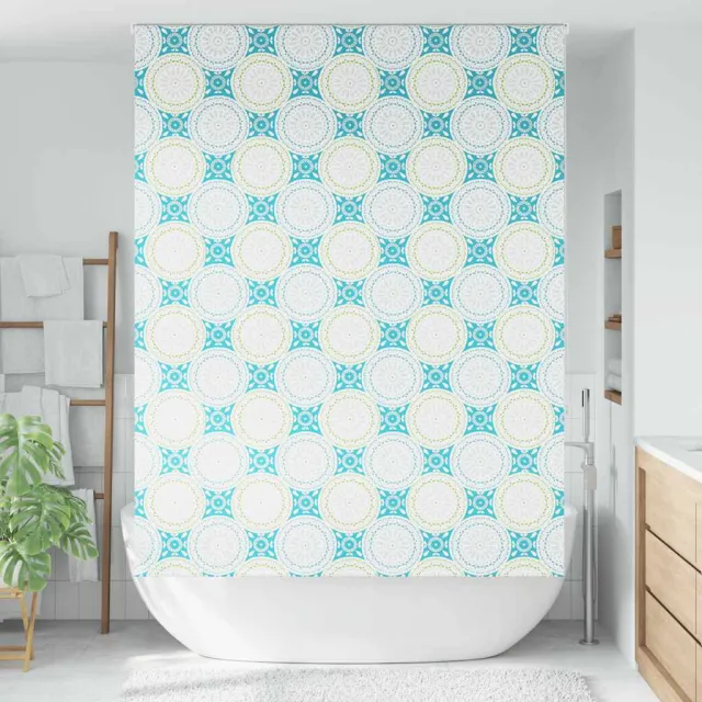vidaXL Doucherolgordijn 160x240 cm stofbreedte 156 cm Blauw