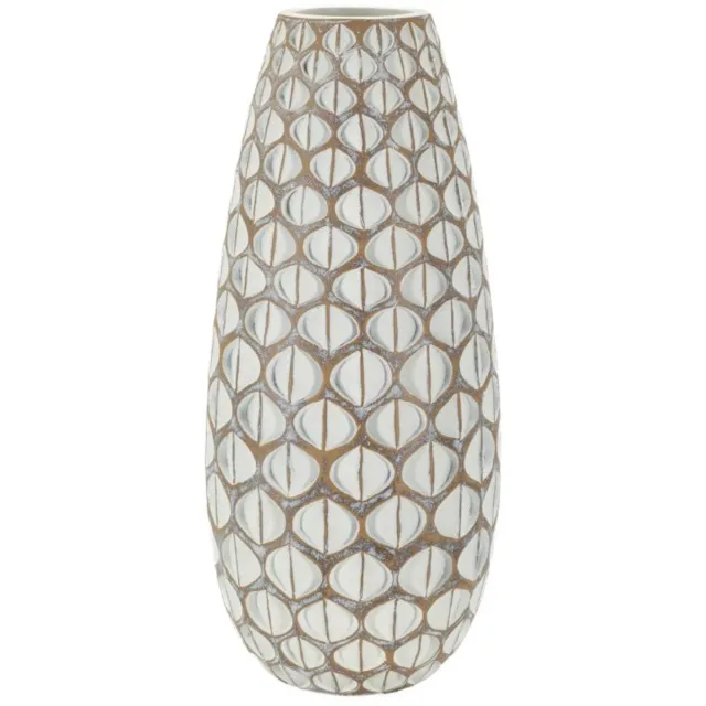 Mauro Ferretti Vaas Resin Vase Tibet Cm Ø 20×45,5 cm Wit Wash