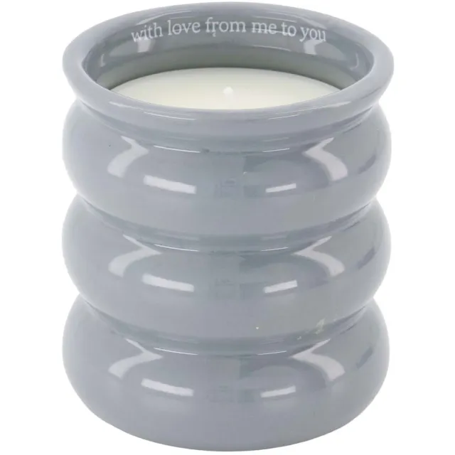 Zusss geurkaars ribbel with love - Blue - 8X9cm