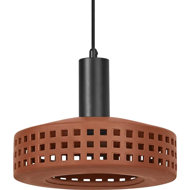 Osram Decor decoratieve hanglamp van klei met gatenpatroon, 260 mm, met E27 fitting, IP20, bruin