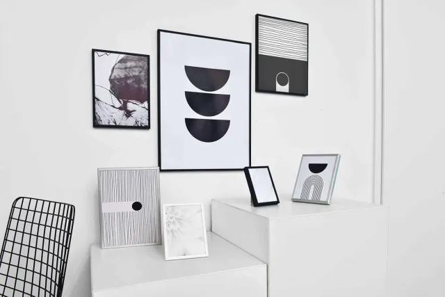 Famanu Aluminium fotolijst zwart mat 15x20cm met kunststofglas Mat Zwart