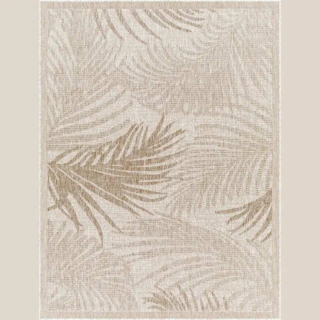 Surya Vanessa vloerkleed binnen en buiten jute-look bruin beige