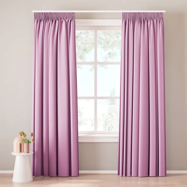 NOUS Living Semi verduisterend gordijn kant en klaar (per stuk) (280 x 270 cm)* Roze - Hunter 47 Spekje