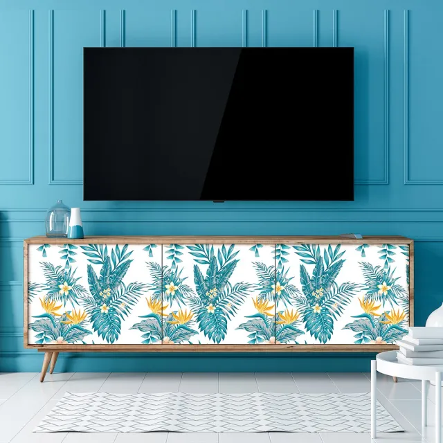 Ambiance Sticker Sticker met tropisch meubelmotief, Maymay, 60 x 90 cm Multi color