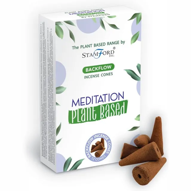 Stamford Backflow Wierook kegels - Meditation - 12 Stuks - Plantaardig - Vegan - Meditatie - Plant Based - Incense Cones - Waterval Wierook