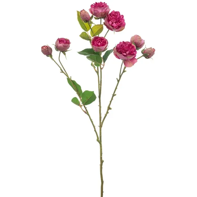 Buitengewoon Boet Kunstbloem Rose Mini Beauty - 65 cm Paars
