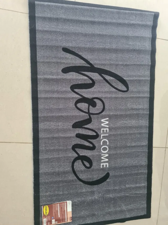 livarno home Deurmat - 67x120cm - Home - Antislip zwart antraciet