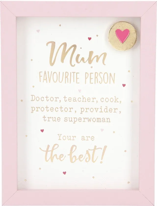Depesche Fotolijst met compliment Mum favourite person Doctor, teacher? Roze