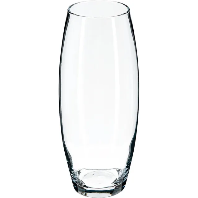 Atmosphera bloemenvaas Rochelle - Ovaal model - transparant - glas - 26 x 11 cm