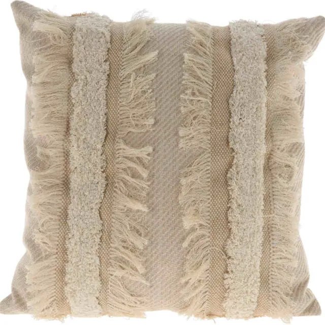 BG Homestyling Sierkussen met kwastjes, katoen, 45 x 45 cm, PERU natuurlijk