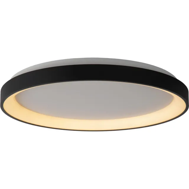 Lucide VIDAL - Plafonnière (Plafondlamp) - Ø 48 cm - LED Dimbaar - 1x38W 2700K - Zwart