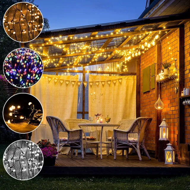 Monzana Lichtketting Kerst 200 LED´S - IP44 20m - Warm Wit