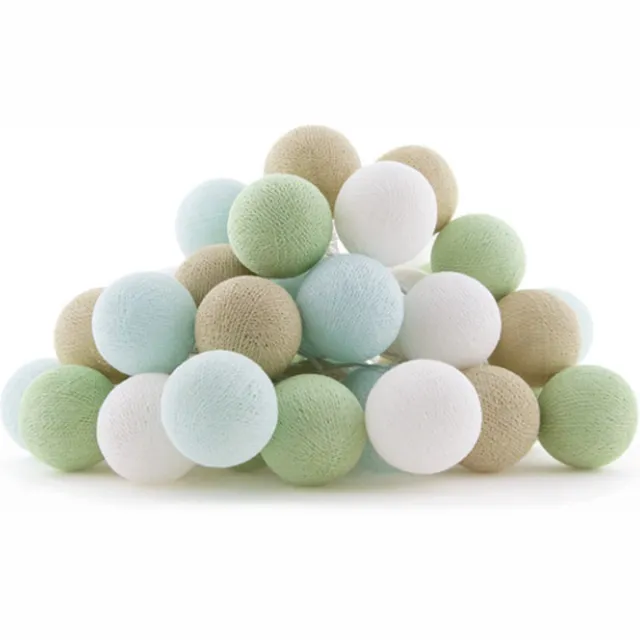 Cotton Ball Lights LED lichtslinger voor binnen - Handgemaakt en Fairtrade - 50 lampjes - Daydreamer