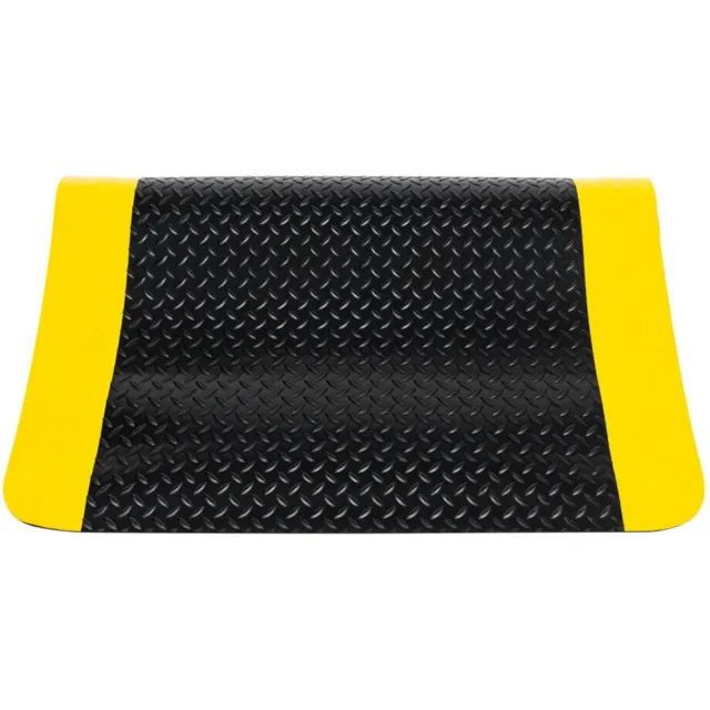 base + Anti vermoeidheidsmat Diamond 90x150cm Black/Yellow Geel/Zwart