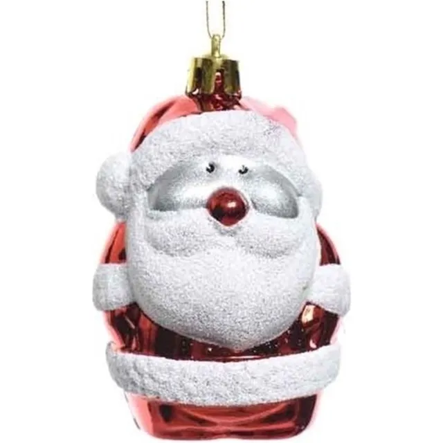 Decoris 1x Kersthangers figuurtjes kerstman rood 8 cm - Kerstmannen thema kerstboomhangers