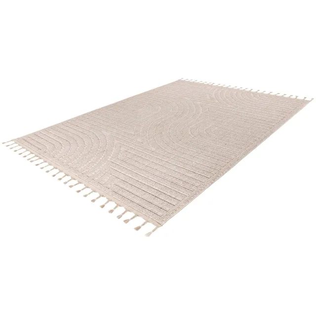 Lalee Luxor Vloerkleed - Berberstijl - Boho Modern - Beige - 3D-effect - Comfortabel en Onderhoudsvriendelijk