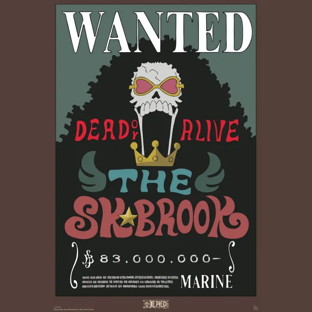 ABYSTYLE Poster One Piece - Wanted Brook 61x91,5cm Divers