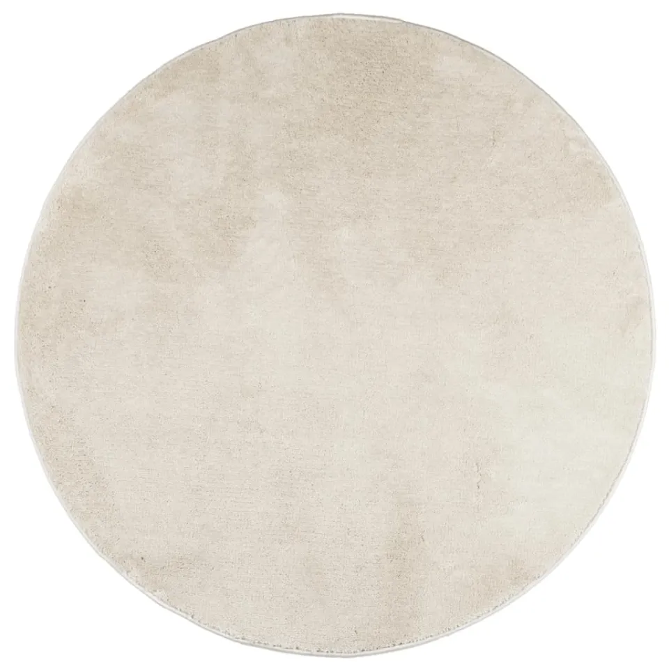 vidaXL Vloerkleed OVIEDO laagpolig Ø 160 cm beige, foto 3
