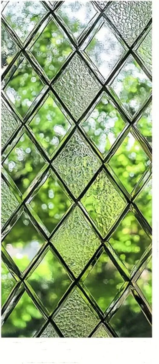 Nosheir 2 vellen privacyfolie voor ramen – statisch hechtende, transparante glasfolie; decoratieve pvc-folie, geschikt voor woonkamers, slaapkamers, badkamers en keukens - 45x100cm