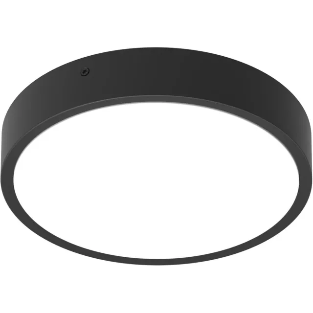 LEDVANCE LED Plafondlamp Rond Zwart 10W 1220lm - 830-840 CCT | 262mm - IP65 - Bewegings- en Lichtsensor Donkergroen