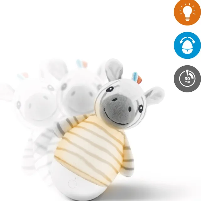Zazu Tumbler Nightlight - Zack The Zebra Zack the zebra Zack - Zwart/Wit